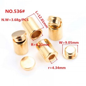 Bronze/Rose Gold/Glossy black/Gold/White/Platinum/Matte black-Alloy End Stopper