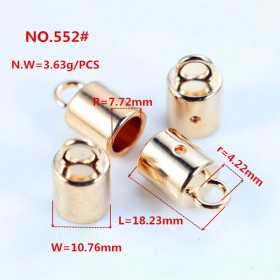 Gold/Bronze/Rose Gold/Glossy black/White/Platinum/Matte black-Alloy End Stopper