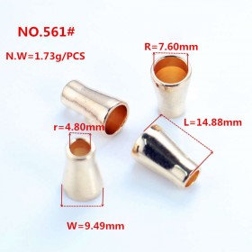 Gold/Bronze/Rose Gold/Glossy black/White/Platinum/Matte black-Alloy End Stopper