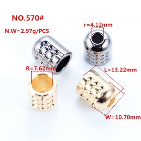 Gold/Bronze/Rose Gold/Glossy black/White/Platinum/Matte black-Alloy End Stopper