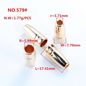 Gold/Bronze/Rose Gold/Glossy black/White/Platinum/Matte black-Alloy End Stopper