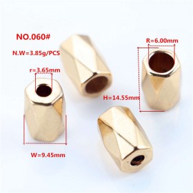 Black/Gold/Platinum/Rose Gold-Alloy Rectangular End stopper Black/Gold/Platinum/Rose Gold-Alloy Rectangular End stopper