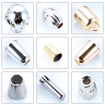 Platinum/Gold/Matte black/Rose Gold/White/Bronze/Glossy black-Alloy End Stopper