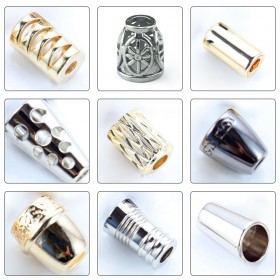 Bronze/Platinum/Gold/Matte black/Rose Gold/White/Glossy black-Alloy End Stopper